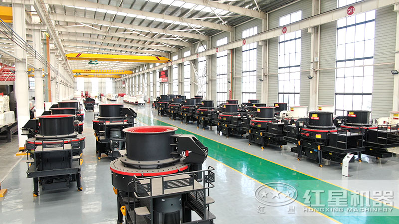 花崗巖石子粉碎機(jī)、制砂機(jī)車間現(xiàn)貨